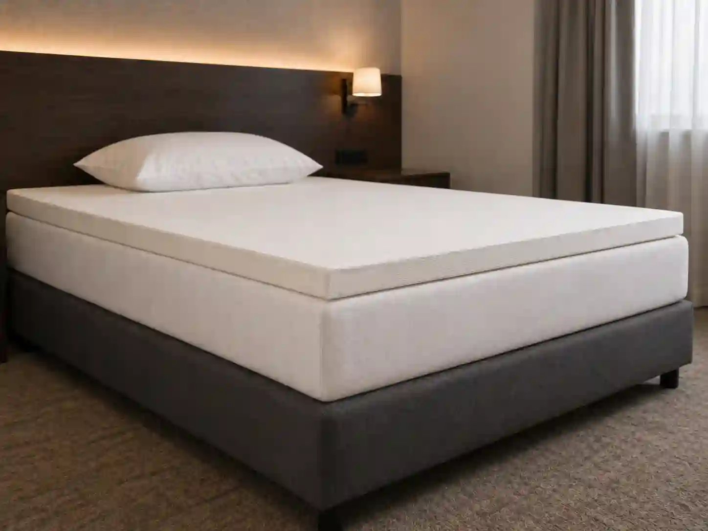 Topper na materacu hotelowym jako dodatkowa warstwa komfortu
