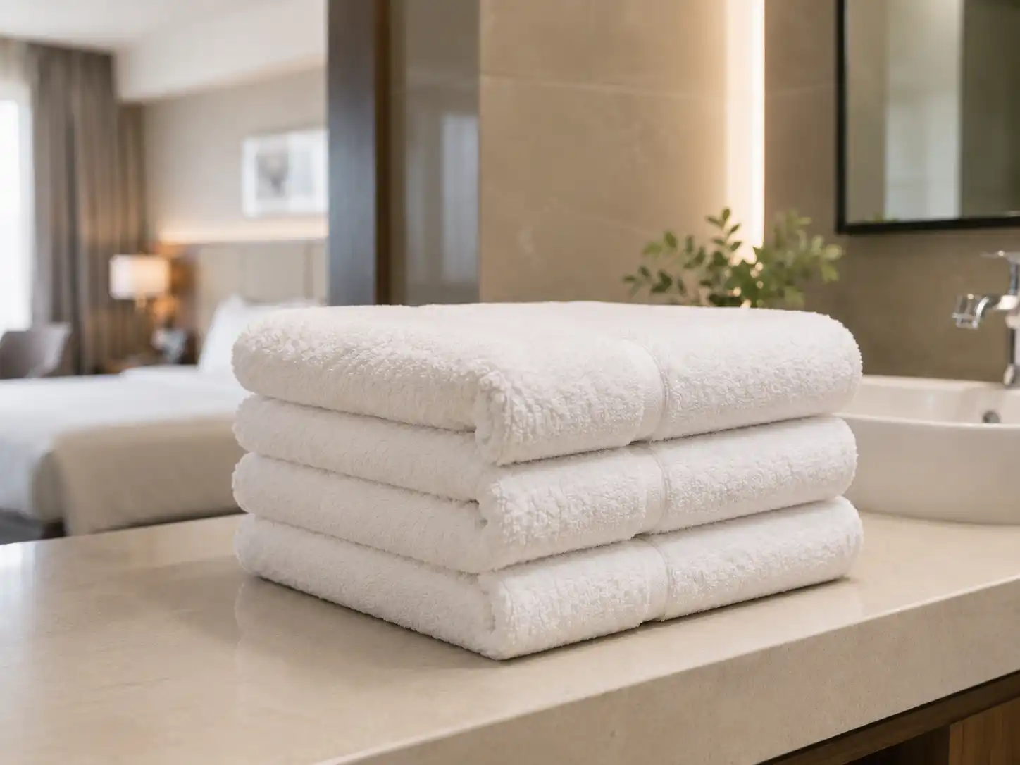 Ręczniki hotelowe 700–800 g/m² jako grubszy wariant premium do SPA, wellness i pokoi wyższego standardu