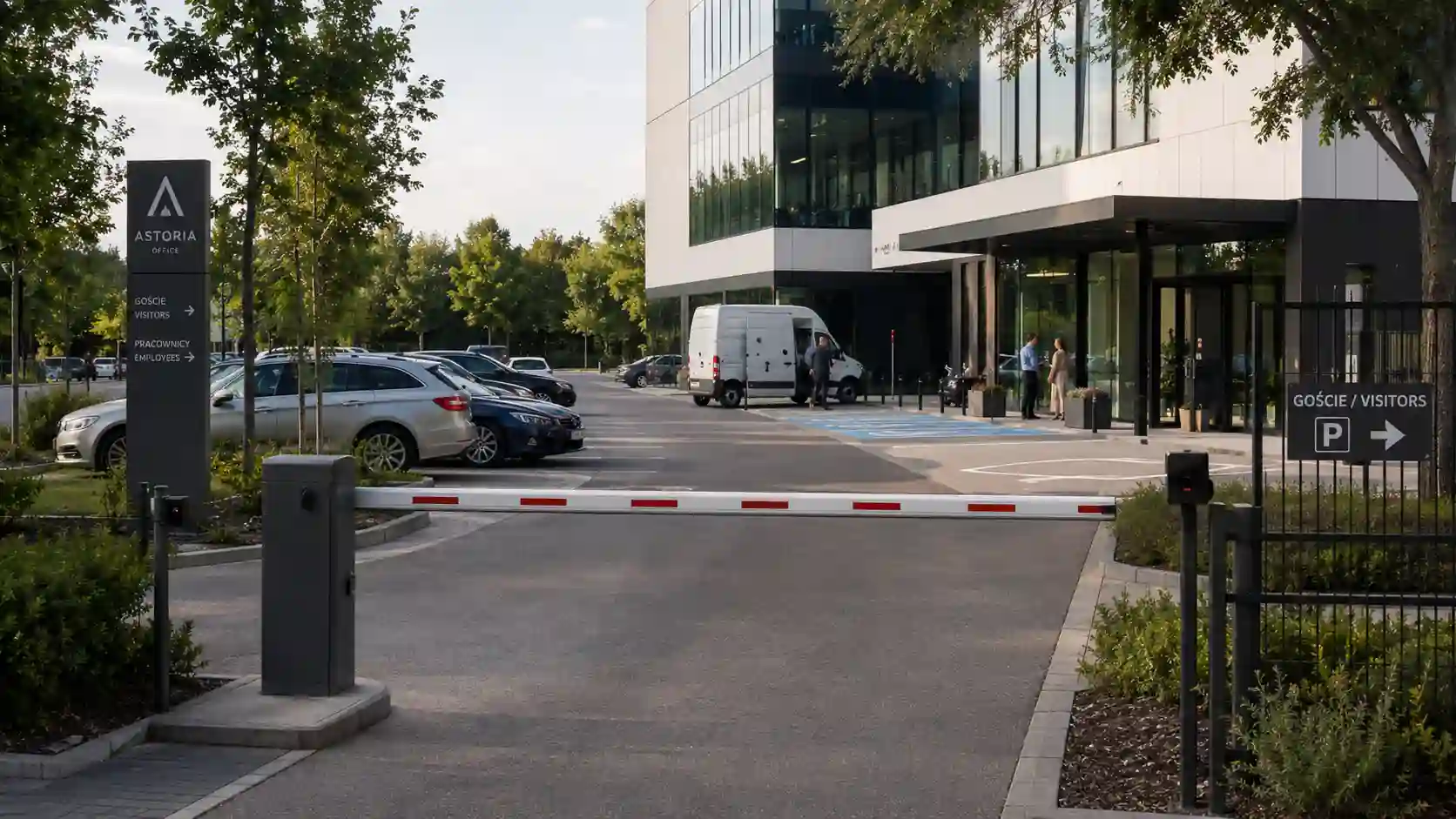 System parkingowy dla biurowca, hotelu lub obiektu usługowego
