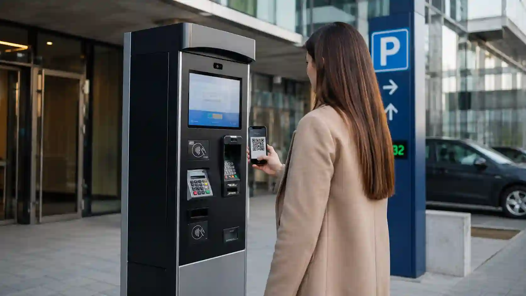 Kasa parkingowa lub kasa automatyczna do opłacania postoju