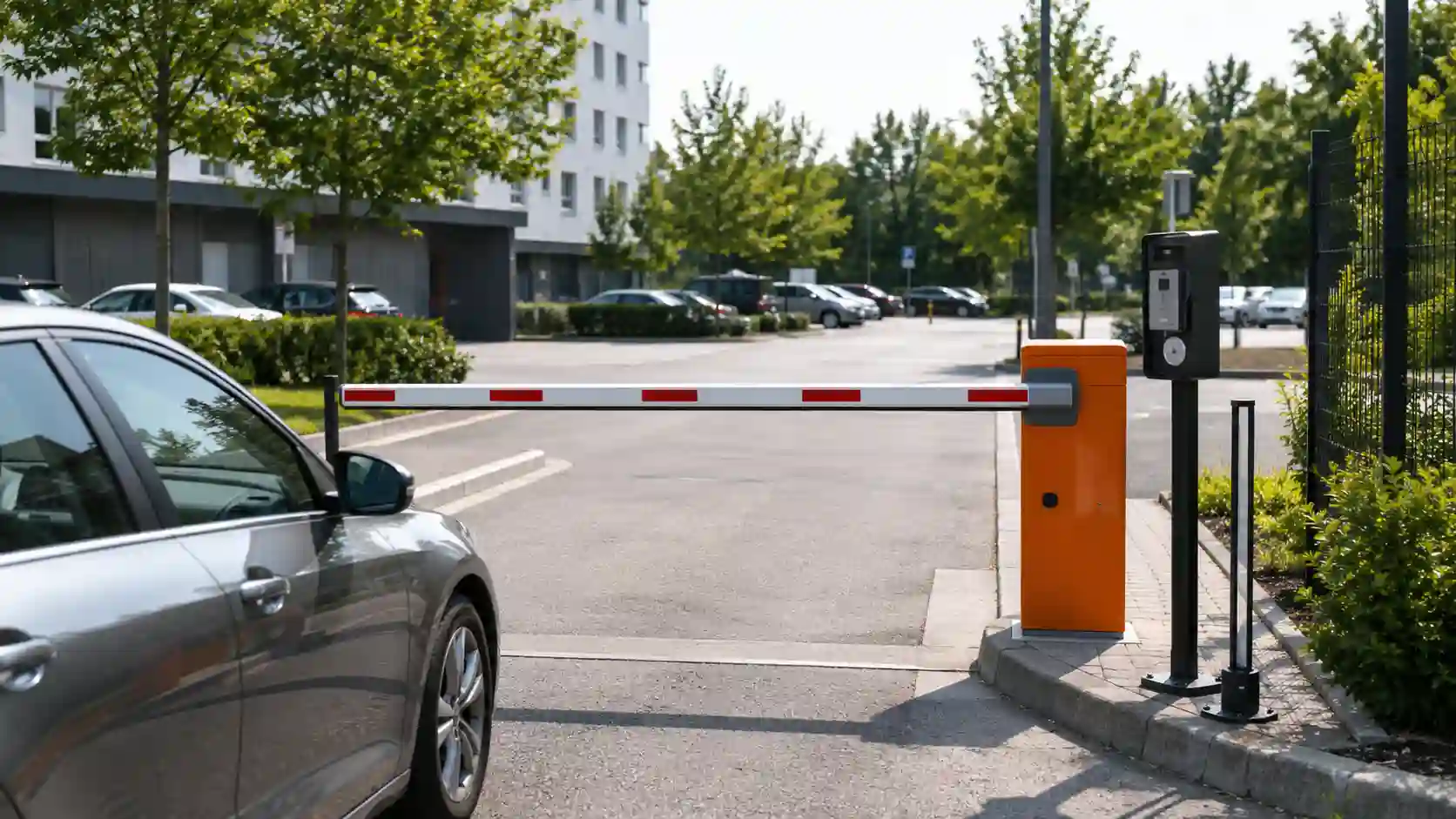 Szlaban parkingowy do kontroli wjazdu samochodów