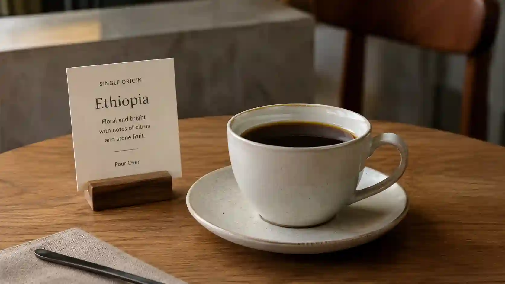 Single origin jako kawa z jednego pochodzenia w menu lokalu